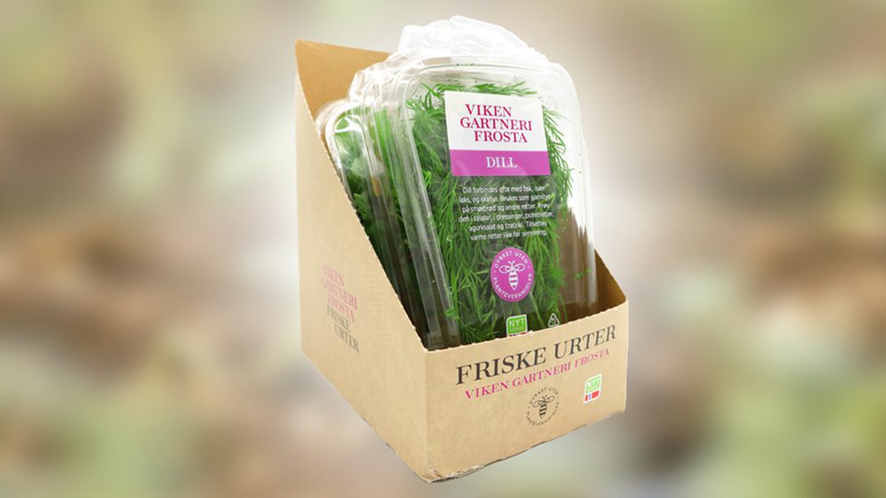 Miljøvennlig emballasje fra Viken Gartneri på Frosta